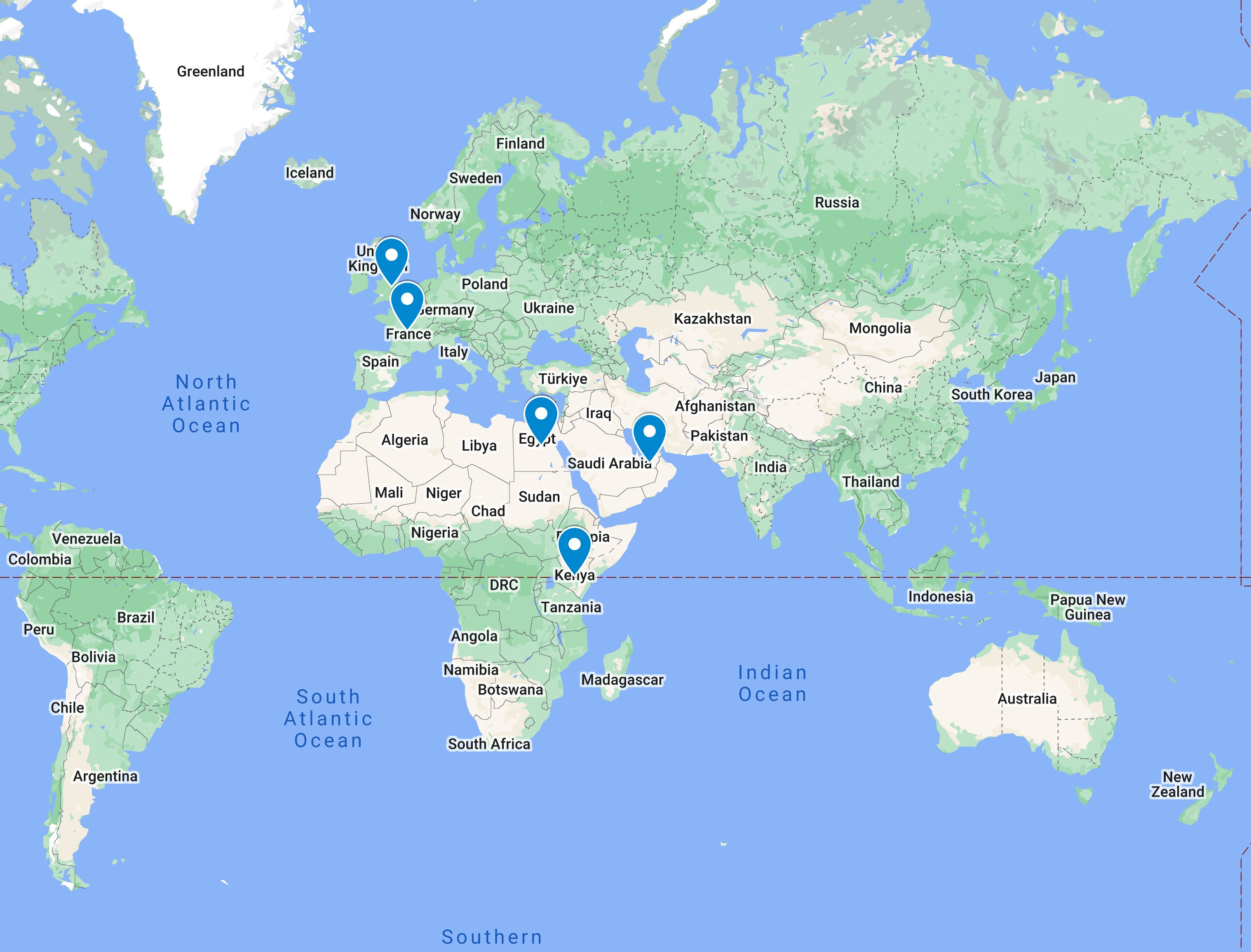 Sister companies map image - About us - Agro trade for import & export [Mahdy Fresh - since 2000]